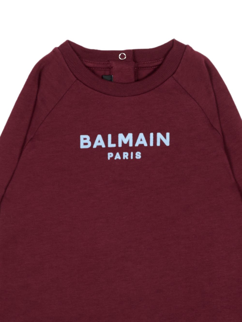 T-shirt per neonato Balmain Kids bordeaux con maniche reglan BZ8310 Z3672 530CE BALMAIN KIDS 
