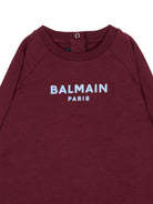 T-shirt per neonato Balmain Kids bordeaux con maniche reglan BZ8310 Z3672 530CE BALMAIN KIDS 