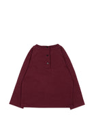 T-shirt per neonato Balmain Kids bordeaux con maniche reglan BZ8310 Z3672 530CE BALMAIN KIDS 