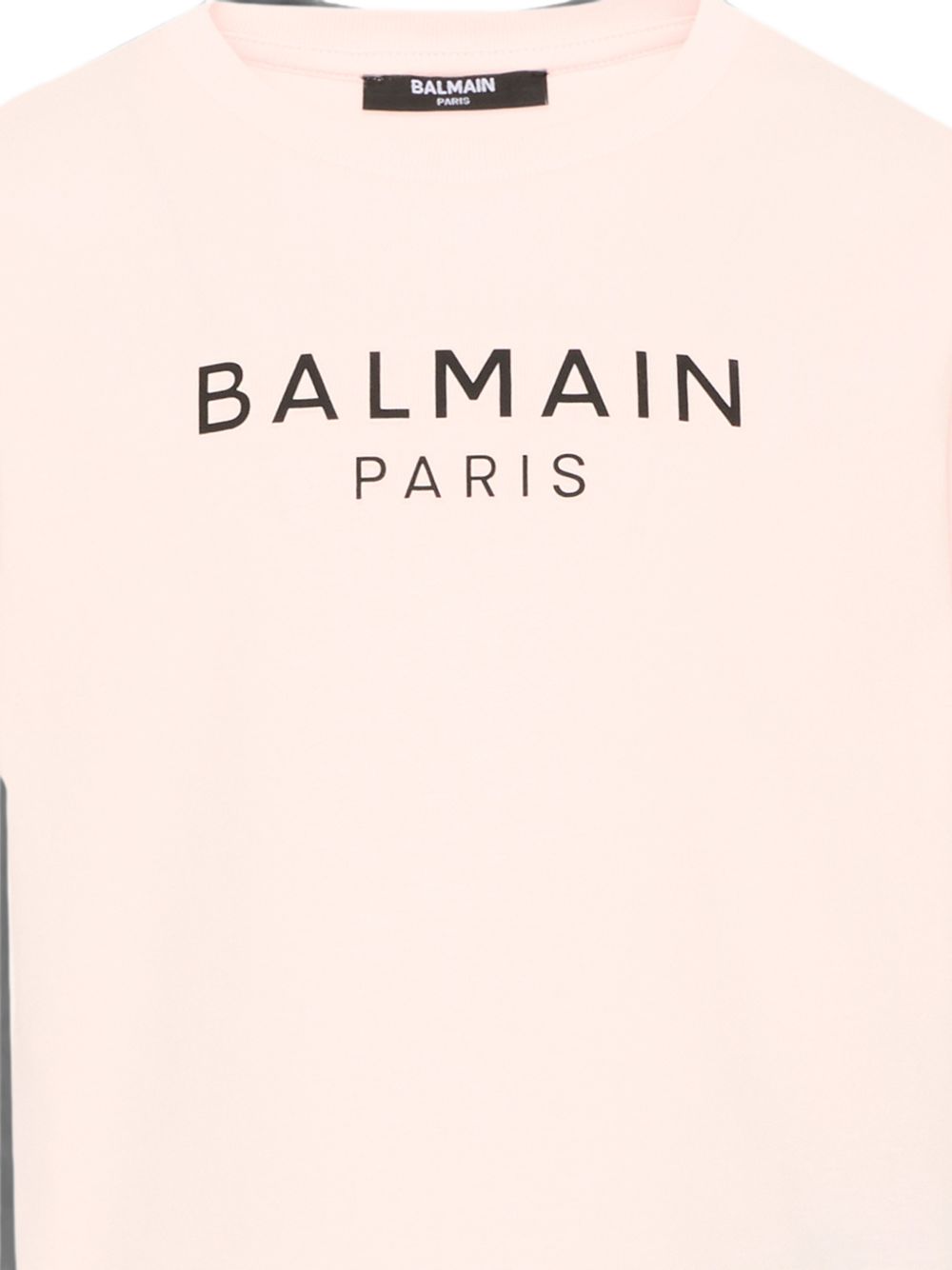 T-shirt per bambina Balmain Kids rosa con stampa logo sul davanti BZ8B61 Z3672 508NE BALMAIN KIDS 