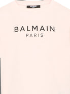 T-shirt per bambina Balmain Kids rosa con stampa logo sul davanti BZ8B61 Z3672 508NE BALMAIN KIDS 