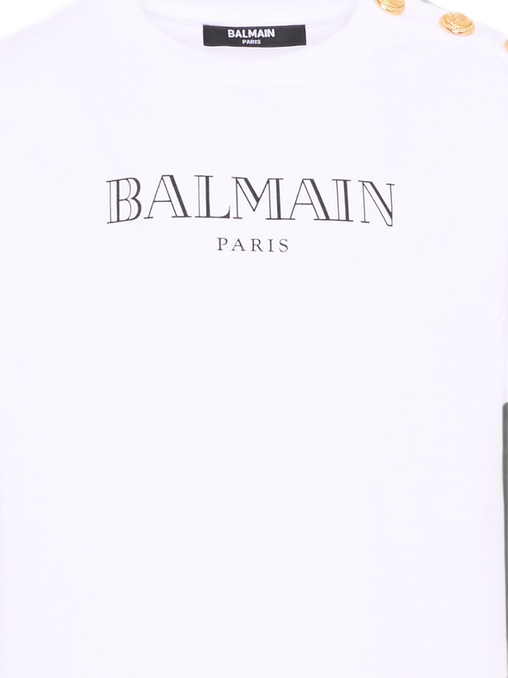 T-shirt per bambino Balmain Kids bianca con stampa logo sul davanti BZ8H51 Z3672 100NE BALMAIN KIDS 