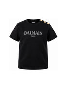 T-shirt per bambino Balmain Kids nera con stampa logo BZ8H51 Z3672 930BC BALMAIN KIDS 
