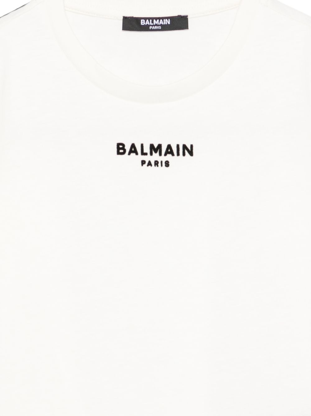 T-shirt per bambino Balmain Kids bianca con stampa logo sul davanti BZ8I11 Z3672 102NE BALMAIN KIDS 