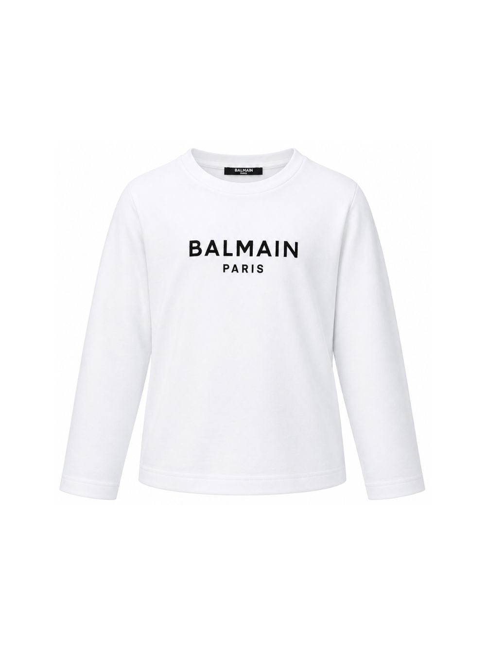 T-shirt per bambino Balmain Kids bianca con dettaglio logo sul davanti BZ8I20 Z3672 100NE BALMAIN KIDS 