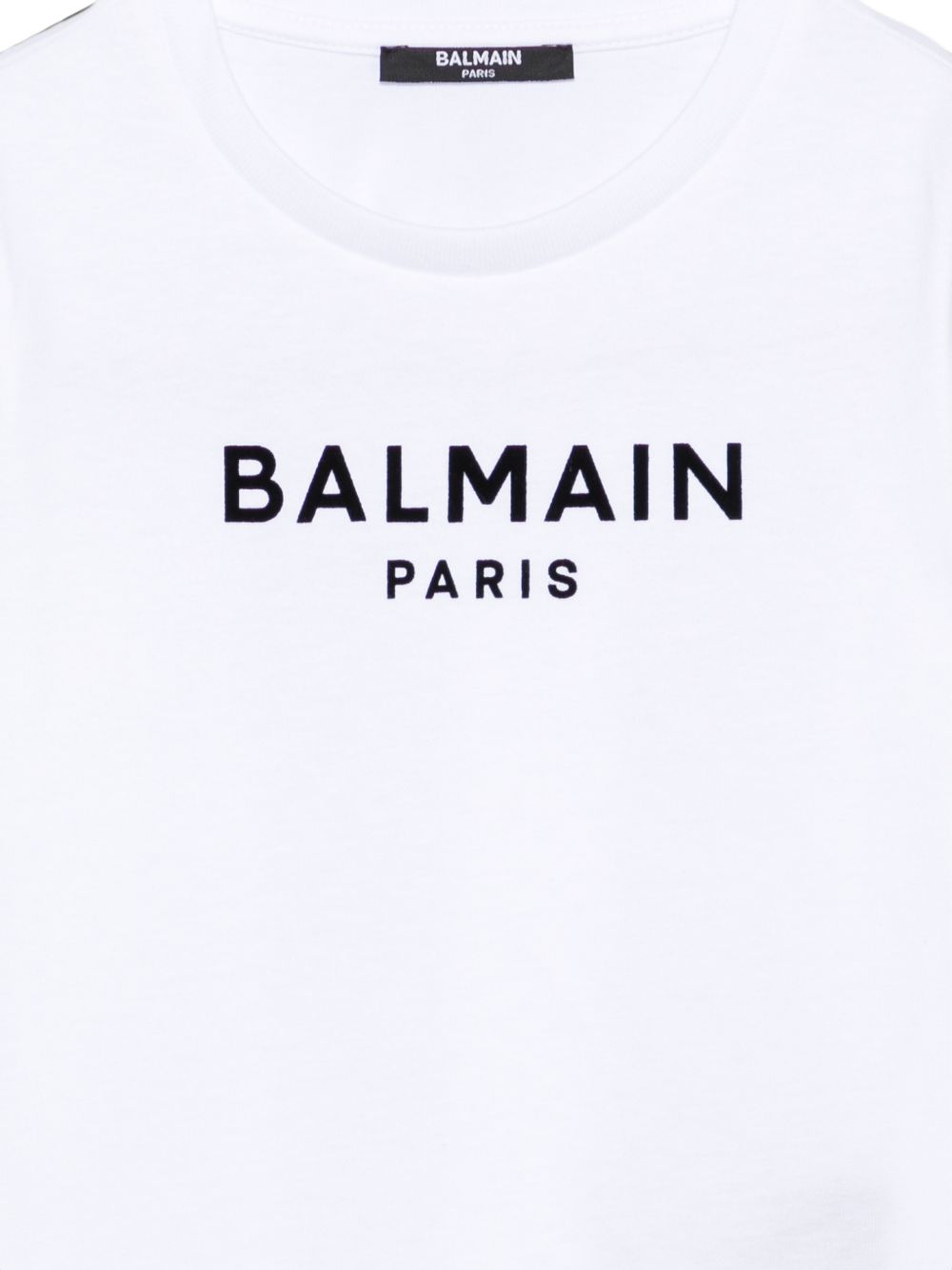 T-shirt per bambino Balmain Kids bianca con dettaglio logo sul davanti BZ8I20 Z3672 100NE BALMAIN KIDS 