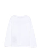 T-shirt per bambino Balmain Kids bianca con dettaglio logo sul davanti BZ8I20 Z3672 100NE BALMAIN KIDS 