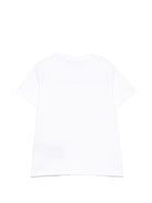 T-shirt per bambini Balmain Kids bianca con dettaglio bottoni sulla spalla BZ8I81 Z3672 100OR BALMAIN KIDS 