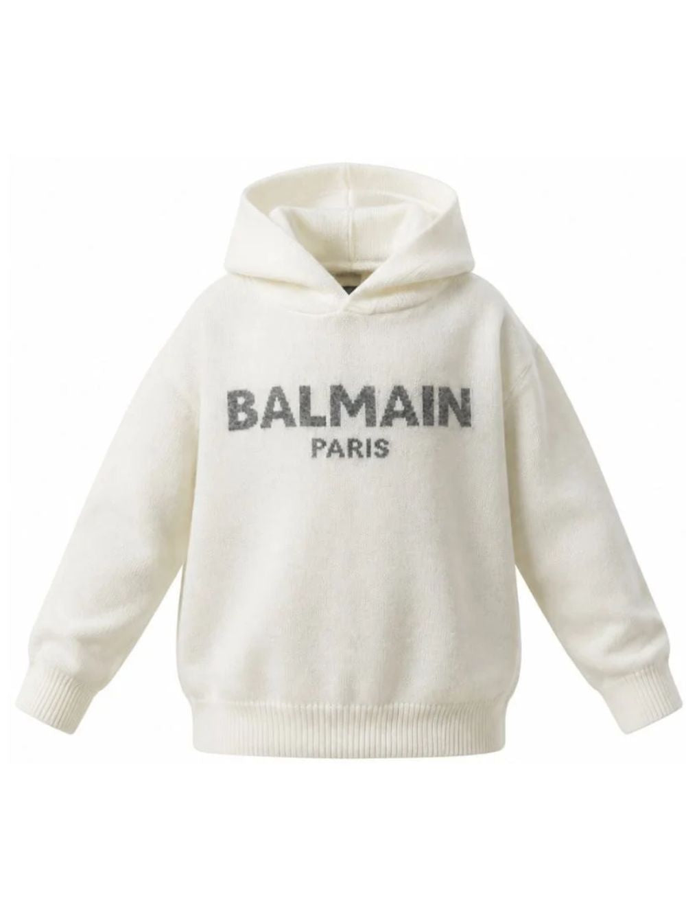 Felpa per bambino Balmain Kids bianca con logo sul davanti BZ9H00 Z3404 101GR BALMAIN KIDS 