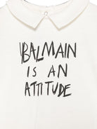 Tutina e berretto per neonati Balmain Kids bianchi con stampa grafica BZB300 Z3672 102NE BALMAIN KIDS 