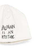Tutina e berretto per neonati Balmain Kids bianchi con stampa grafica BZB300 Z3672 102NE BALMAIN KIDS 
