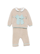 Set maglione e pantaloni per neonati  Bebé Di Almy beige con colletto alla Peter Pan 2P58 3900 BEBE' DI ALMY KIDS 