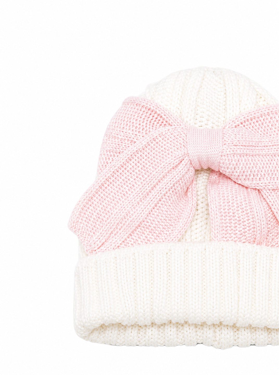 Cappello per neonata Bebè di Almy bianco con dettaglio fiocco C41 1007 BEBE' DI ALMY KIDS 