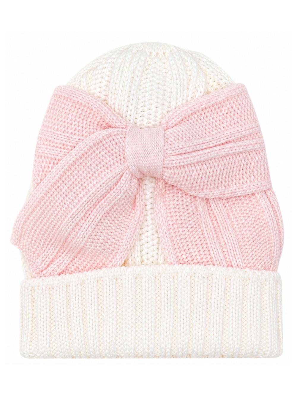 Cappello per neonata Bebè di Almy bianco con dettaglio fiocco C41 1007 BEBE' DI ALMY KIDS 