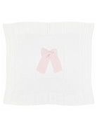 Coperta per neonata Bebè di Almy bianca con dettaglio fiocco E41 1007 BEBE' DI ALMY KIDS 