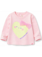 T-shirt per neonata Billieblush Kids rosa con stampa grafica cuore U22241 475 BILLIEBLUSH KIDS 