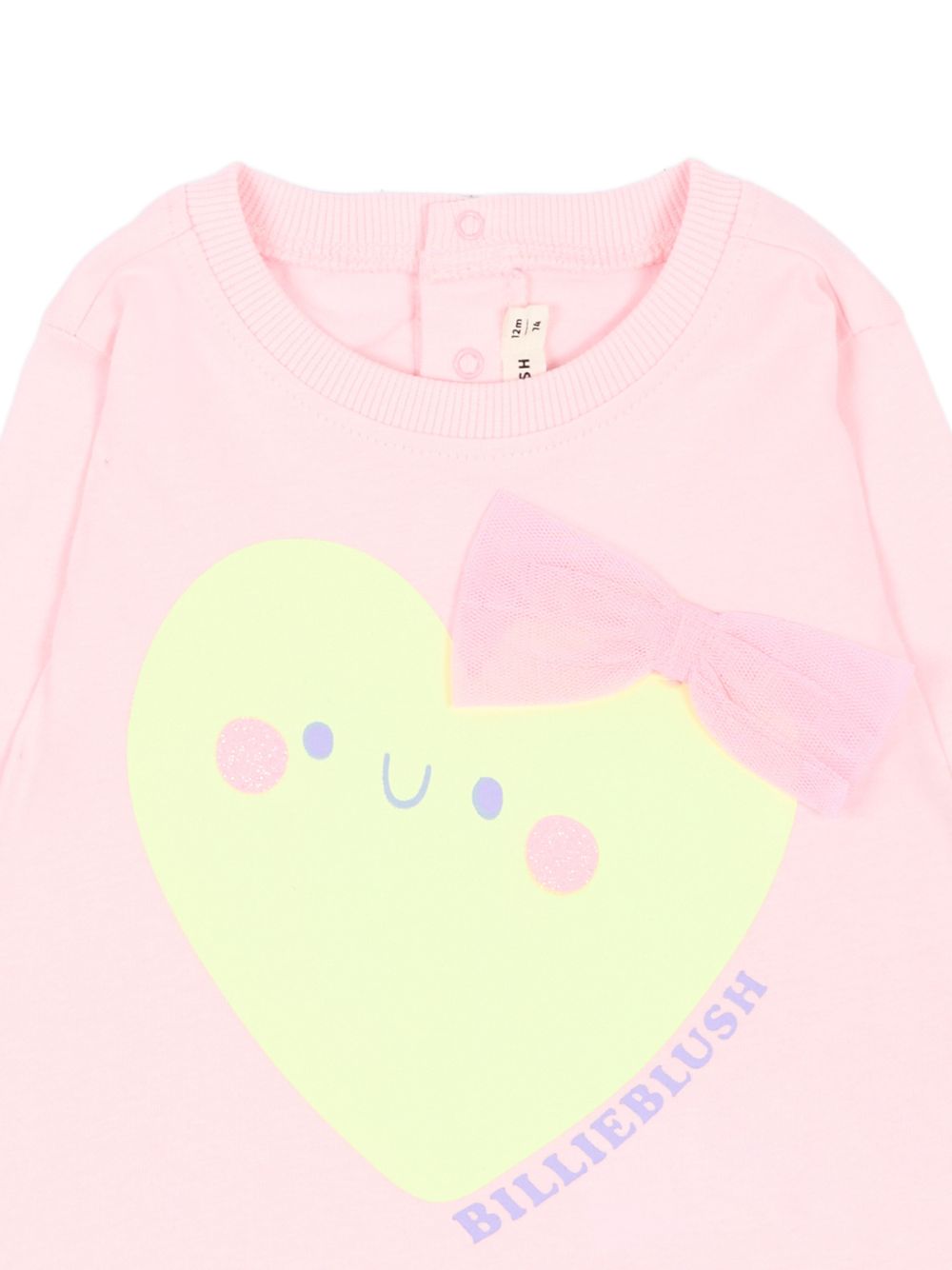 T-shirt per neonata Billieblush Kids rosa con stampa grafica cuore U22241 475 BILLIEBLUSH KIDS 