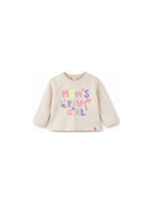 T-shirt per neonata Billieblush Kids beige con stampa grafica sul davanti U22243 121 BILLIEBLUSH KIDS 