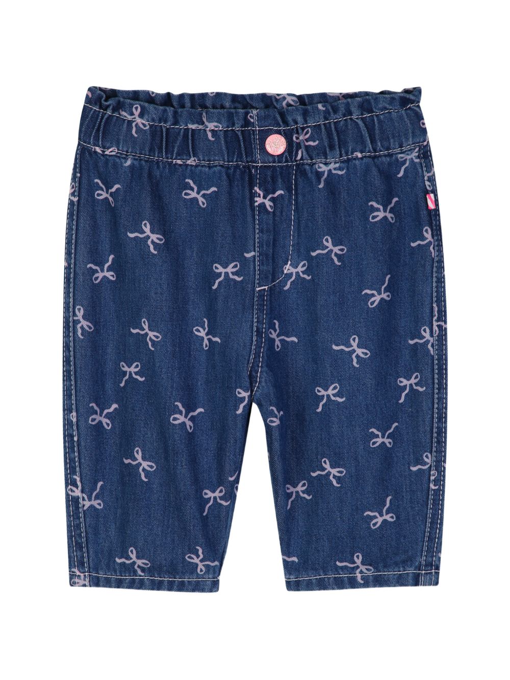 Jeans per neonata Billieblush Kids blu con stampa grafica fiocchetti U22249 Z10 BILLIEBLUSH KIDS 