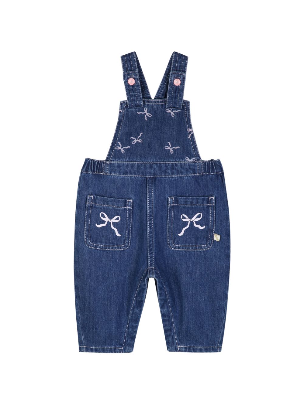 Salopette per neonata Billieblush Kids blu con stampa grafica fiocchi U22250 Z10 BILLIEBLUSH KIDS 