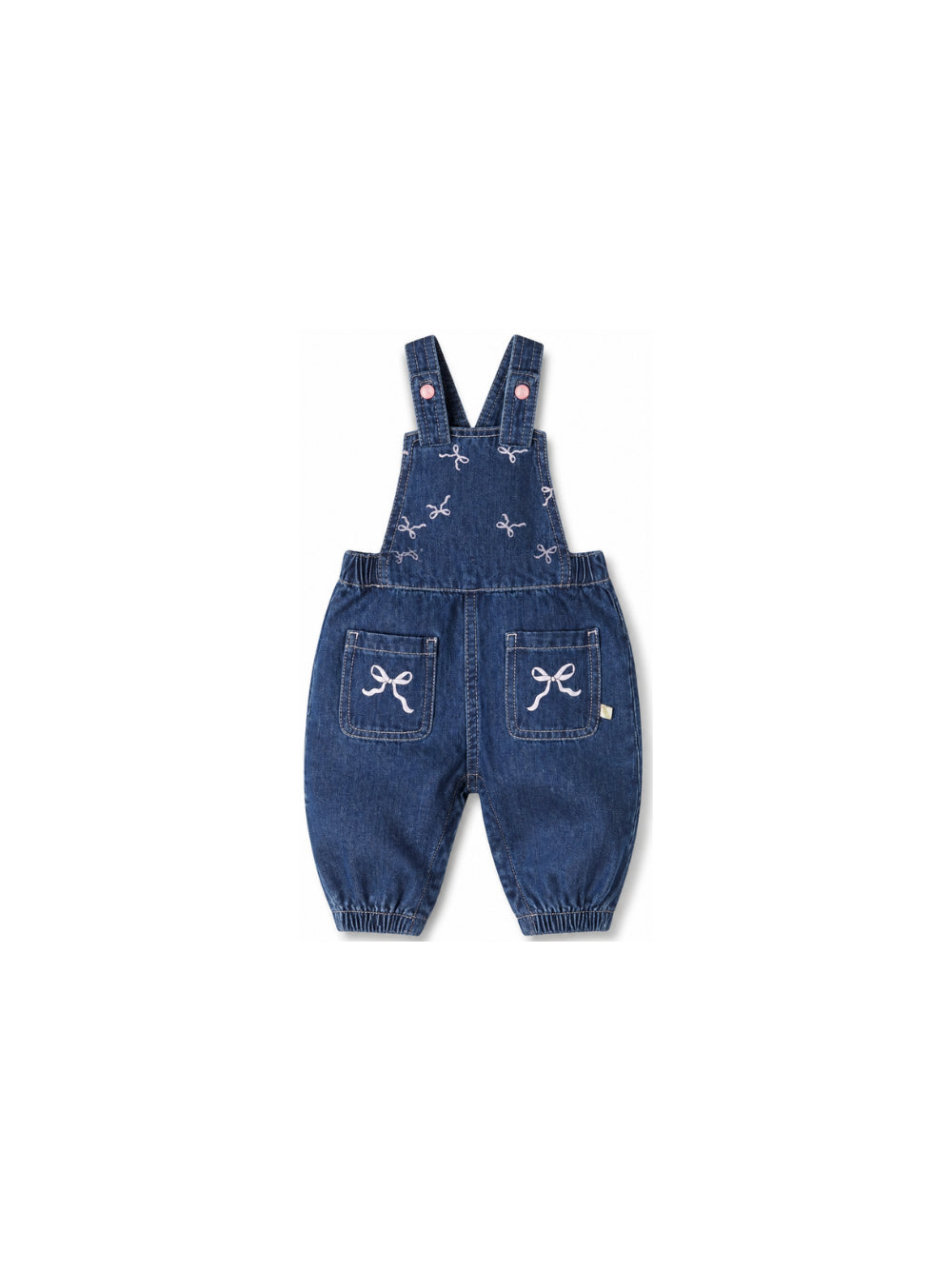 Salopette per neonata Billieblush Kids blu con stampa grafica fiocchi U22250 Z10 BILLIEBLUSH KIDS 