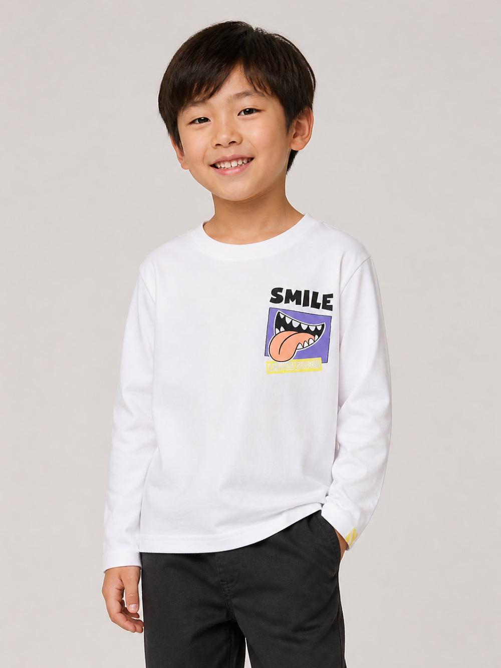 T-shirt per bambino Billieblush Kids bianca a maniche lunghe U22293 10P BILLIEBLUSH KIDS 