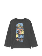 T-shirt per bambino Billieblush grigia con stampa grafica sul retro U22302 062 BILLIEBLUSH KIDS 