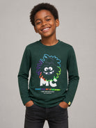 T-shirt per bambino Billieblush Kids verde con stampa grafica sul davanti U22303 68R BILLIEBLUSH KIDS 