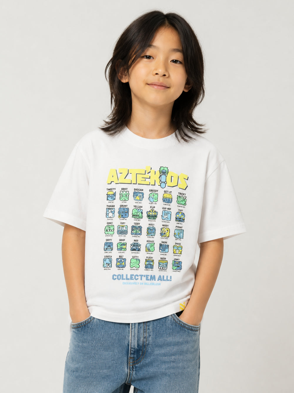 T-shirt per bambino Billieblush Kids bianca con stampa grafica sul davanti U22304 10P BILLIEBLUSH KIDS 