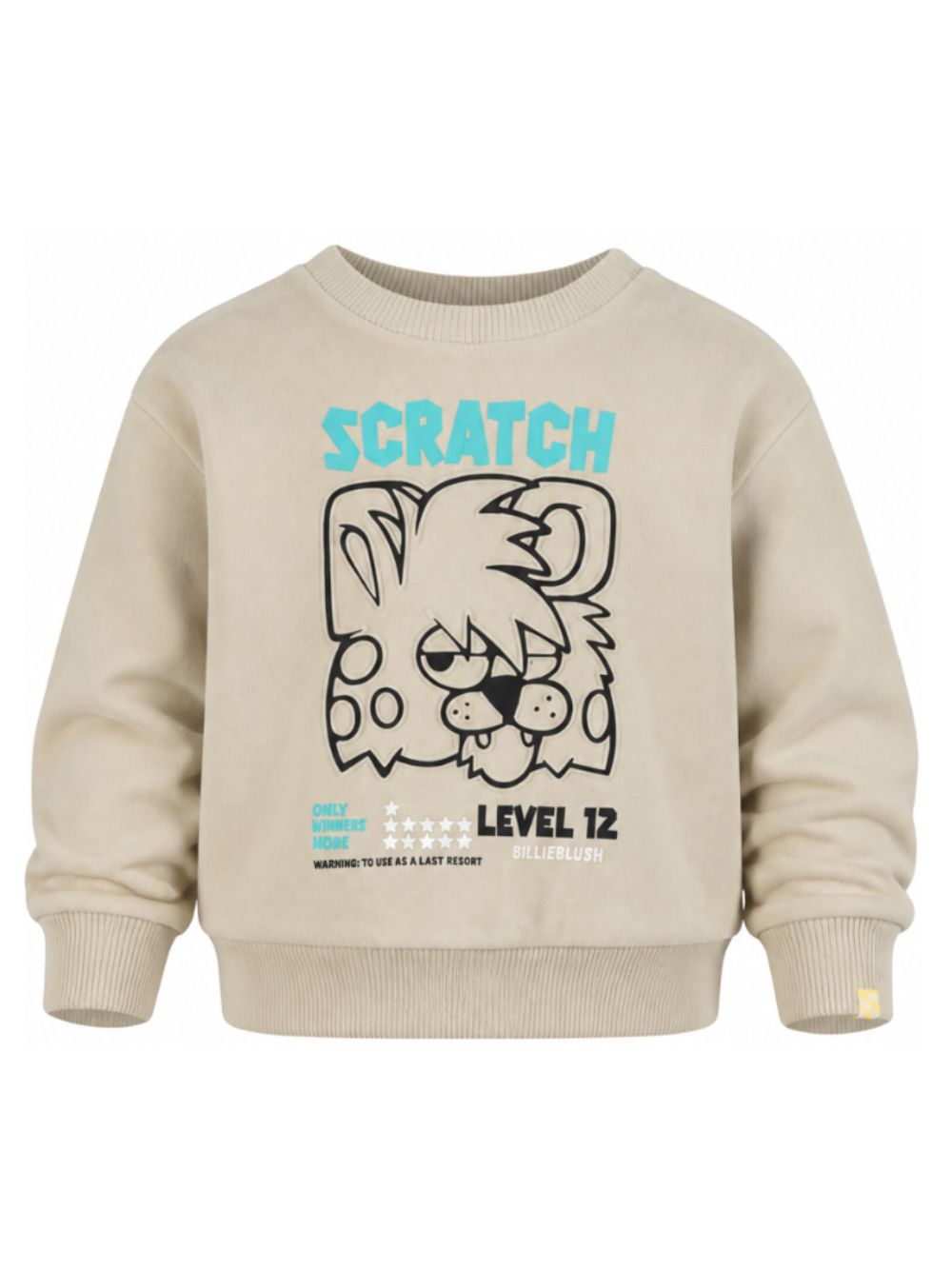 Felpa per bambino Billieblush Kids beige con stampa grafica U22311 23E BILLIEBLUSH KIDS 