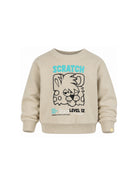Felpa per bambino Billieblush Kids beige con stampa grafica U22311 23E BILLIEBLUSH KIDS 