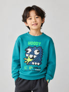 Felpa per bambino Billieblush Kids verde con stampa grafica sul davanti U22312 70D BILLIEBLUSH KIDS 