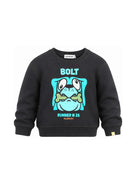 Felpa per bambino Billieblush Kids grigia con stampa grafica sul davanti U22315 062 BILLIEBLUSH KIDS 