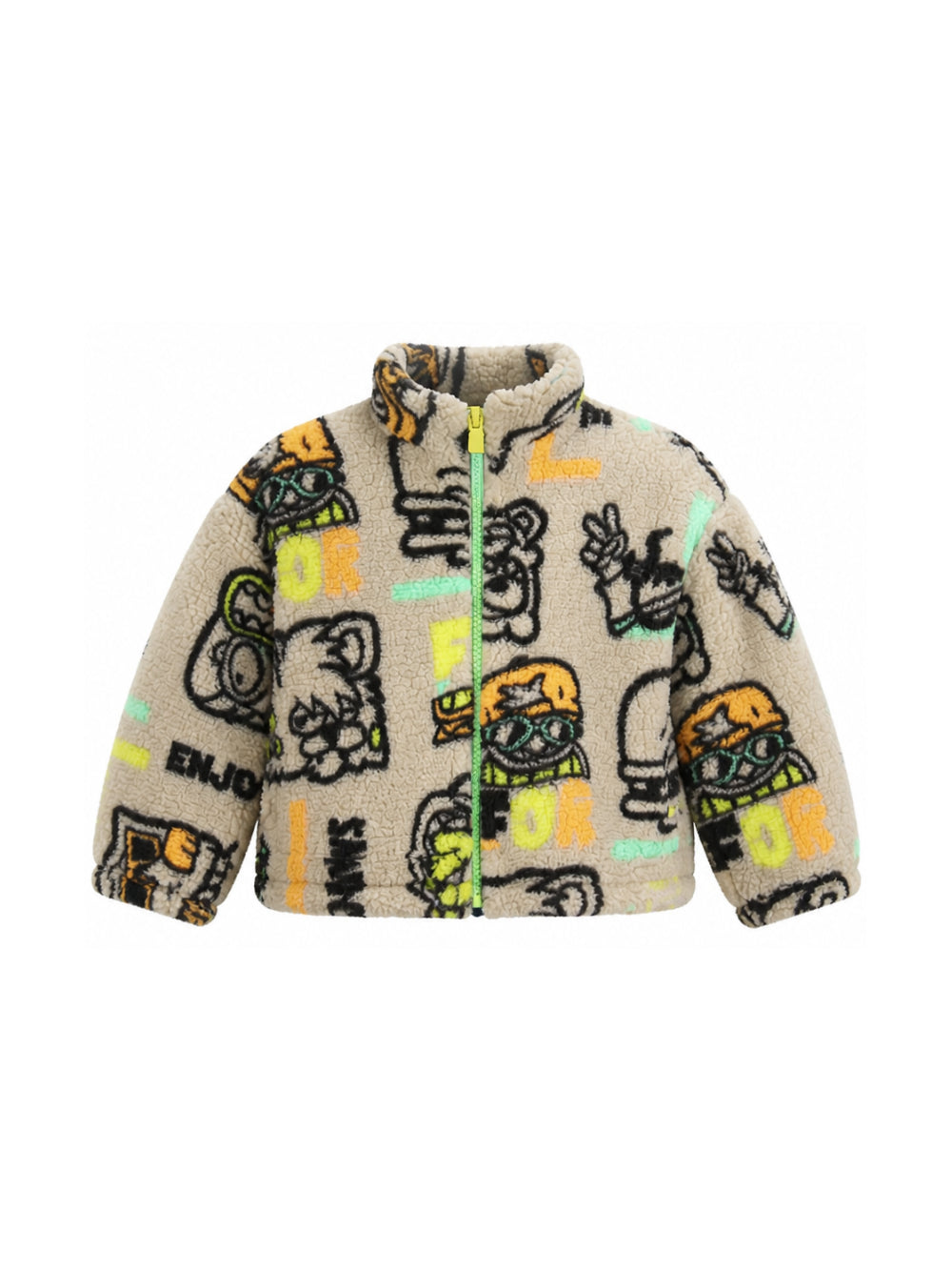 Giubbino per bambino Billieblush Kids beige con stampa grafica all-over U22320 23E BILLIEBLUSH KIDS 