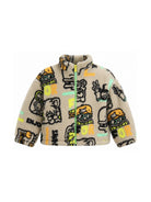 Giubbino per bambino Billieblush Kids beige con stampa grafica all-over U22320 23E BILLIEBLUSH KIDS 