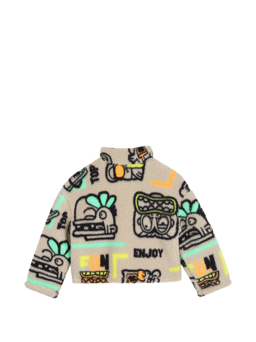 Giubbino per bambino Billieblush Kids beige con stampa grafica all-over U22320 23E BILLIEBLUSH KIDS 