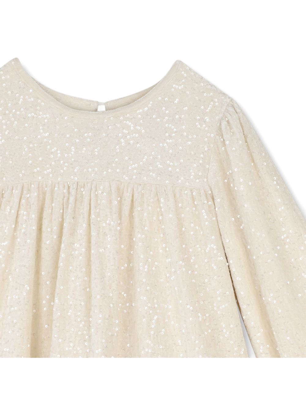 Abito per bambina Billieblush Kids beige con ruches e paillettes U22353 243 BILLIEBLUSH KIDS 