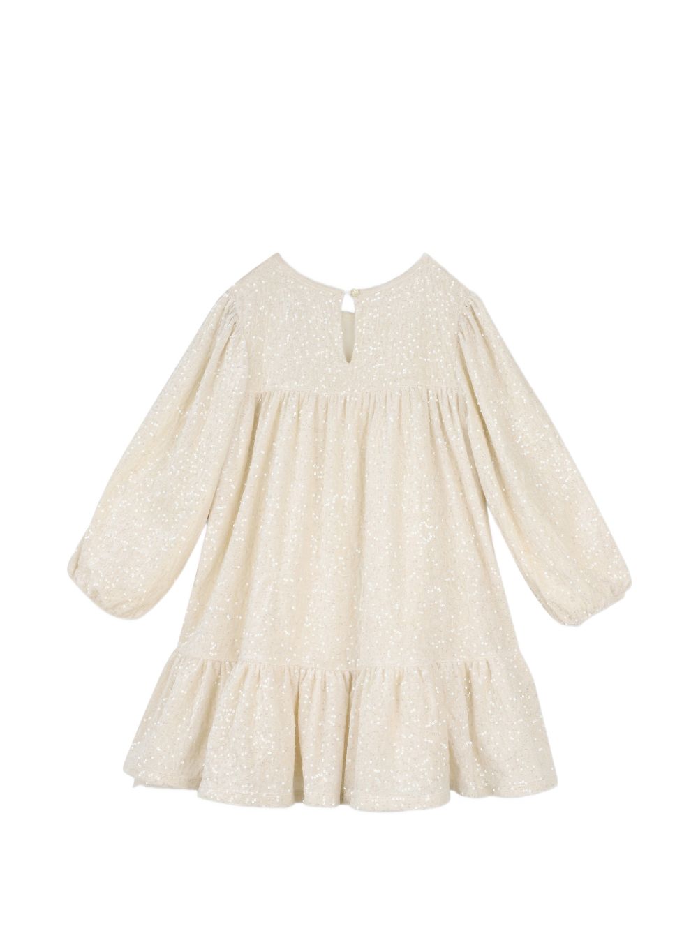 Abito per bambina Billieblush Kids beige con ruches e paillettes U22353 243 BILLIEBLUSH KIDS 