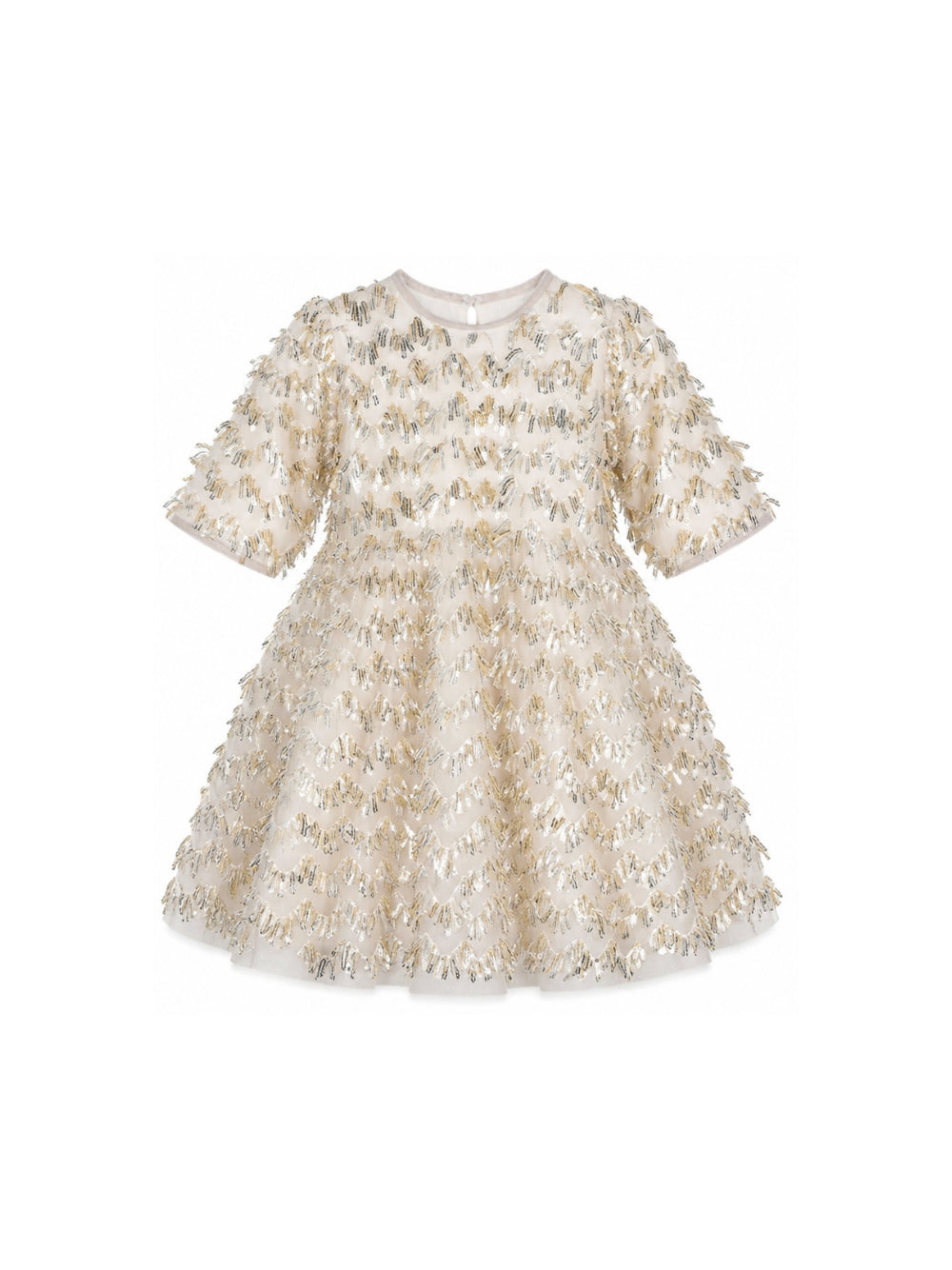 Abito per bambina Billieblush Kids bianco in tulle con paillettes U22354 T07 BILLIEBLUSH KIDS 