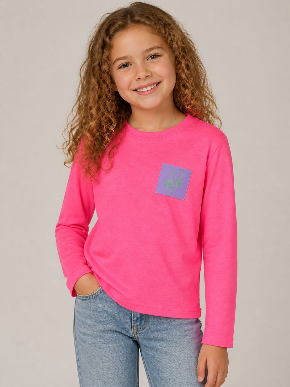 T-shirt per bambina Billieblush Kids fucsia con stampa grafica sul retro U22368 47A BILLIEBLUSH KIDS 