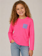 T-shirt per bambina Billieblush Kids fucsia con stampa grafica sul retro U22368 47A BILLIEBLUSH KIDS 