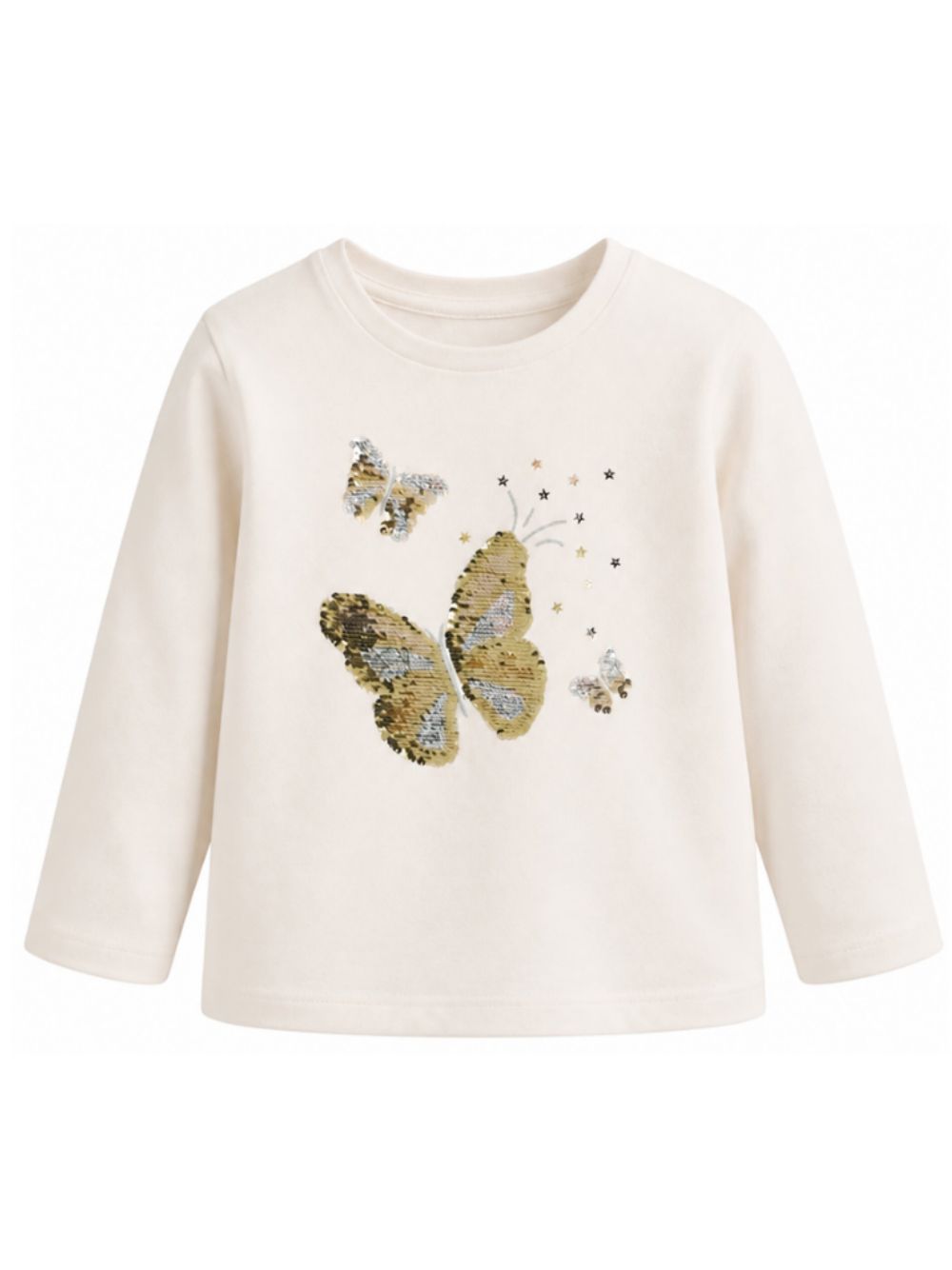 T-shirt per bambina Billieblush Kids bianco con applicazioni in paillettes U22369 121 BILLIEBLUSH KIDS 