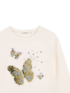 T-shirt per bambina Billieblush Kids bianco con applicazioni in paillettes U22369 121 BILLIEBLUSH KIDS 