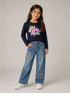 T-shirt per bambina Billieblush Kids blu con decorazione con paillettes U22372 85T BILLIEBLUSH KIDS 