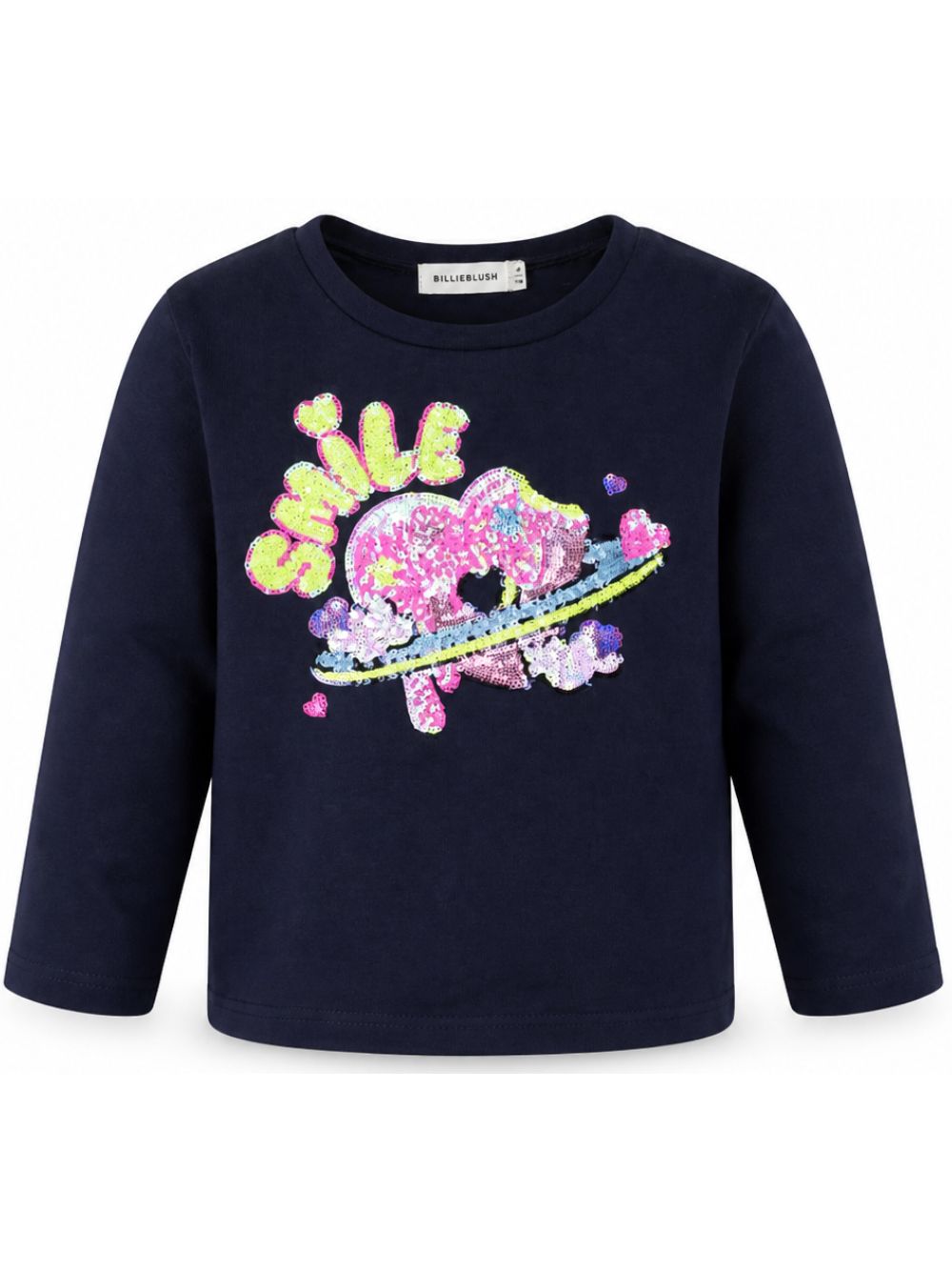 T-shirt per bambina Billieblush Kids blu con decorazione con paillettes U22372 85T BILLIEBLUSH KIDS 
