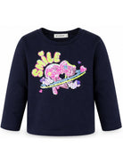 T-shirt per bambina Billieblush Kids blu con decorazione con paillettes U22372 85T BILLIEBLUSH KIDS 