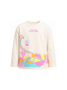 T-shirt per bambina Billieblush Kids beige con stampa grafica U22375 121 BILLIEBLUSH KIDS 