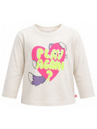 T-shirt per bambina Billieblush Kids bianca con stampa grafica cuore U22379 121 BILLIEBLUSH KIDS 