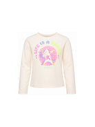 T-shirt per bambina Billieblush bianca con stampa grafica unicorno U22382 121 BILLIEBLUSH KIDS 
