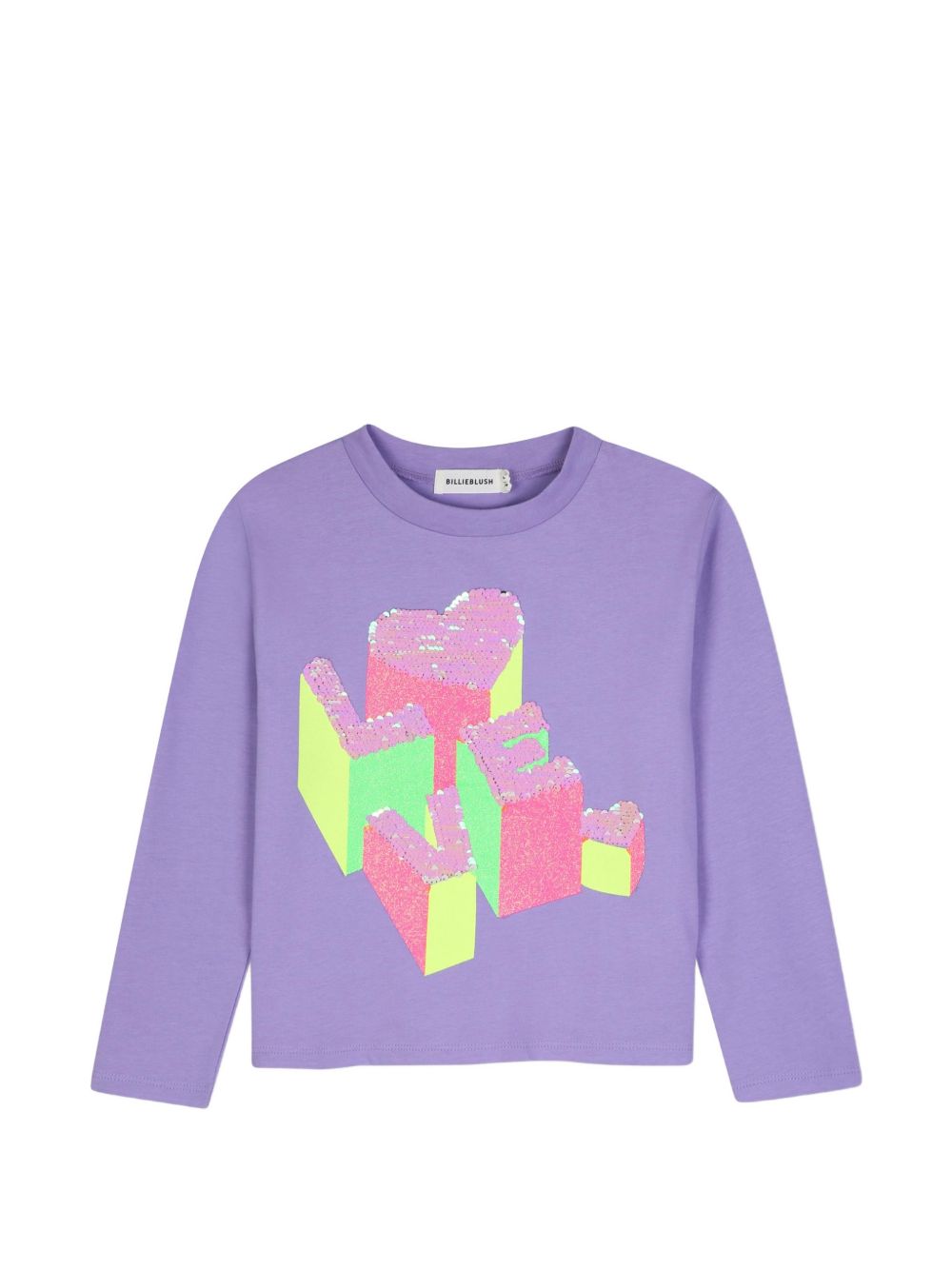 T-shirt per bambina Billieblush Kids viola con decorazione con paillettes U22385 90E BILLIEBLUSH KIDS 